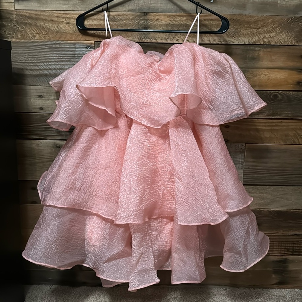 BNWT Klesis strapless pink dress